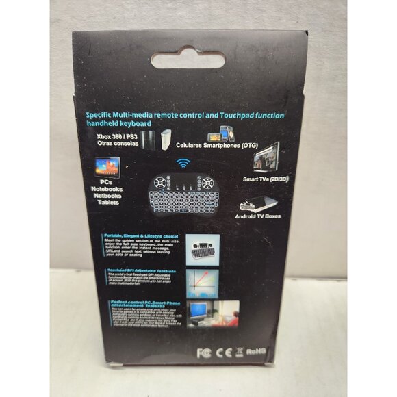 Mini Wireless Keyboard Mouse Combo For PC Smart TV Tablets & More - New - Picture 2 of 2